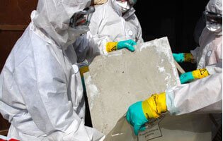 environmental contractors removing hazardous substances