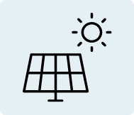 drawing: solar panel and sun